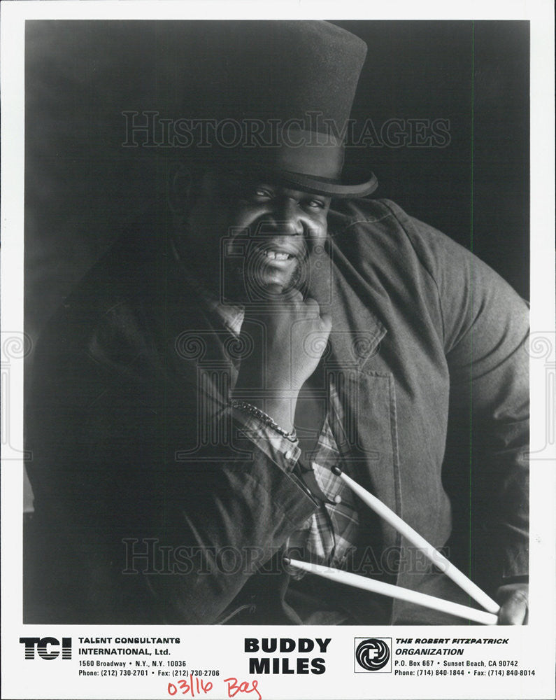 Press Photo Buddy Miles Drummer Musician - Historic Images