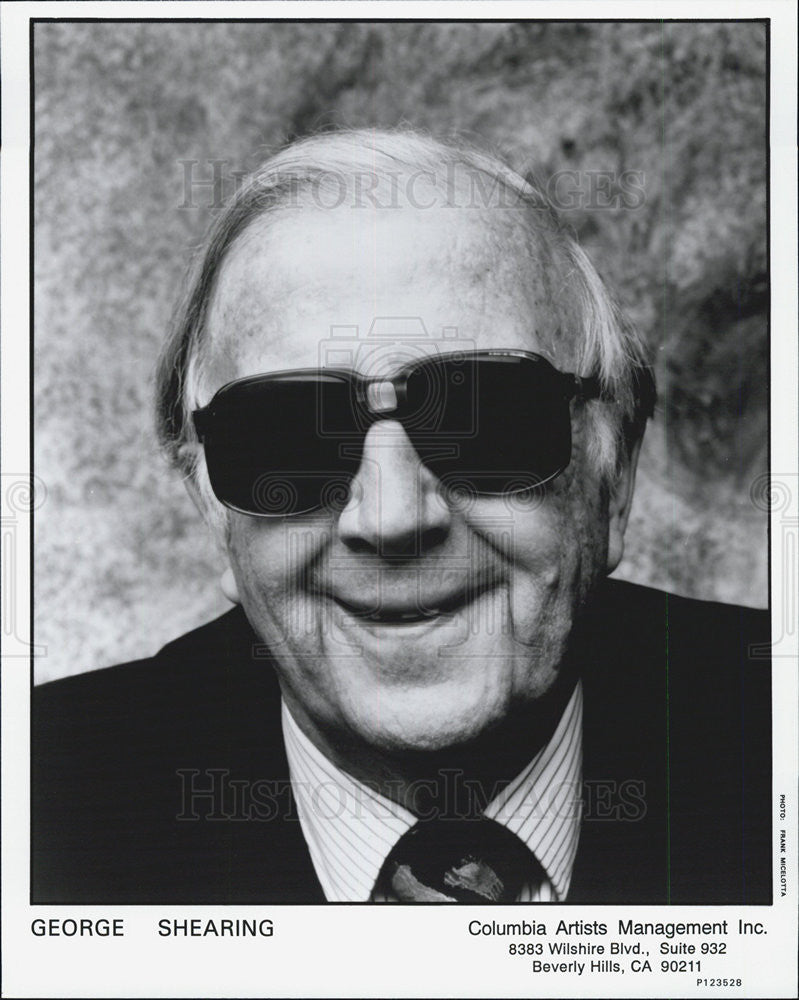 Press Photo American Jazz Pianist George Shearing - Historic Images