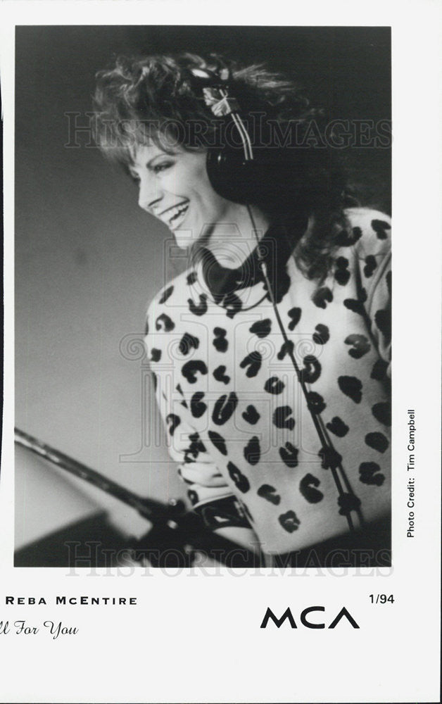 1994 Press Photo Singer Reba McEntire - Historic Images