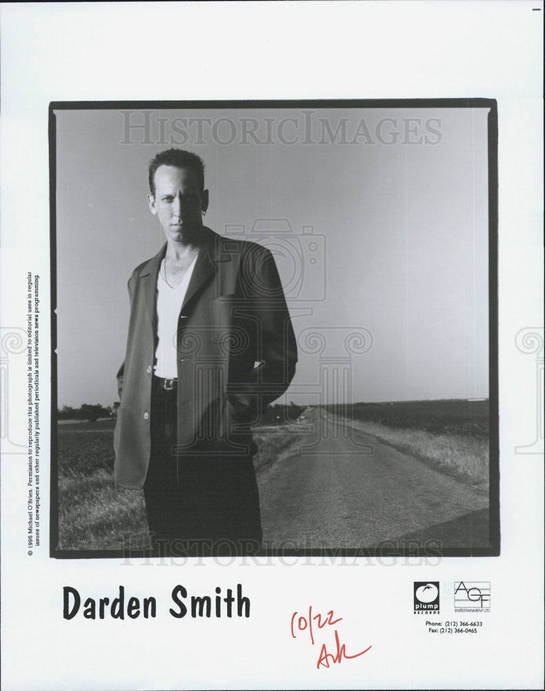 1996 Press Photo Darden Smith Musician - Historic Images