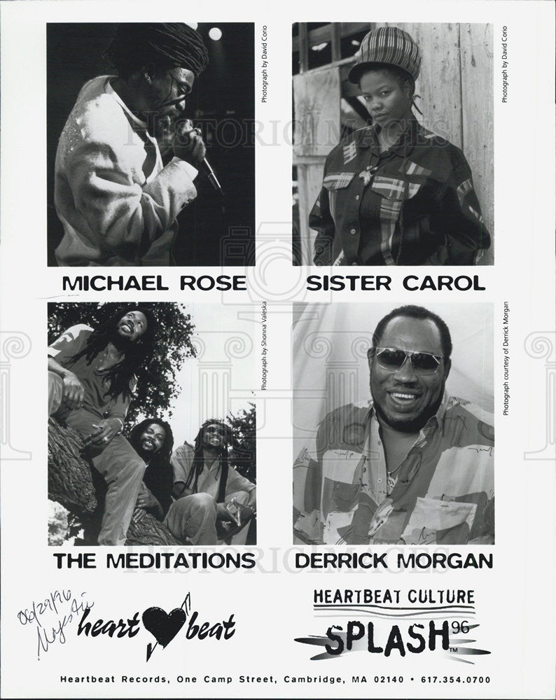 Press Photo Michael Rose Sister Carol The Meditations Derrick Morgan Musicians - Historic Images