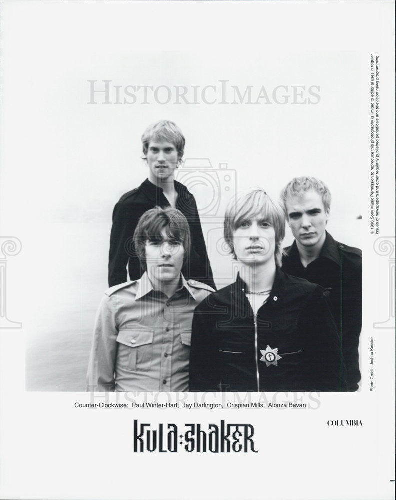 Press Photo Paul Winter Hart, Jay Darlington, Crispian Mills &amp; Alonza Beven - Historic Images