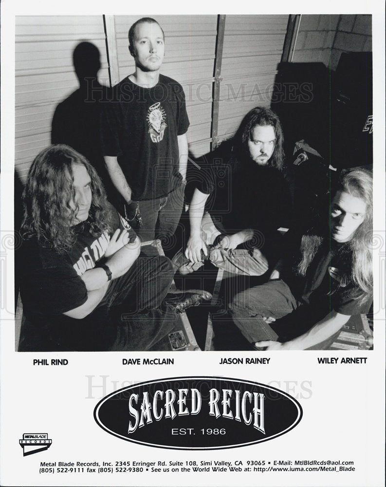 Press Photo American Thrash Metal Band Sacred Reich - Historic Images