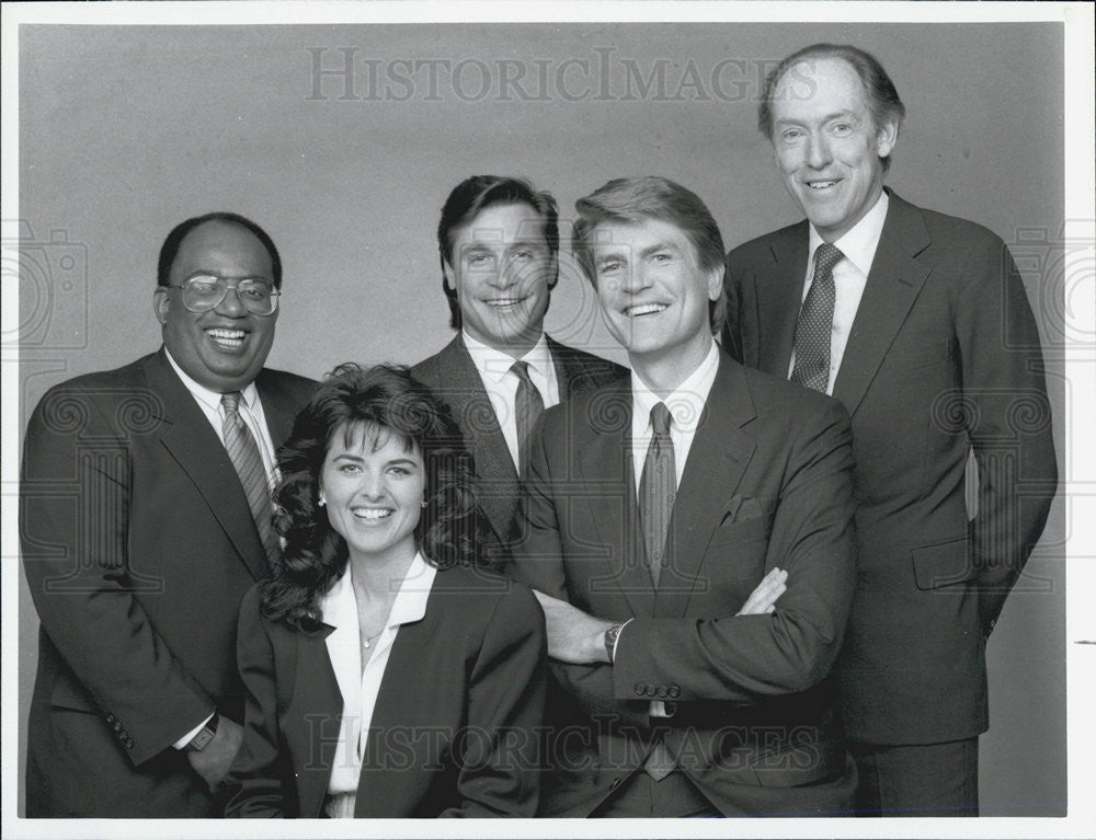 Press Photo NBC News Sunday Today Al Roker, Maria Shriver, Boyd Matson - Historic Images