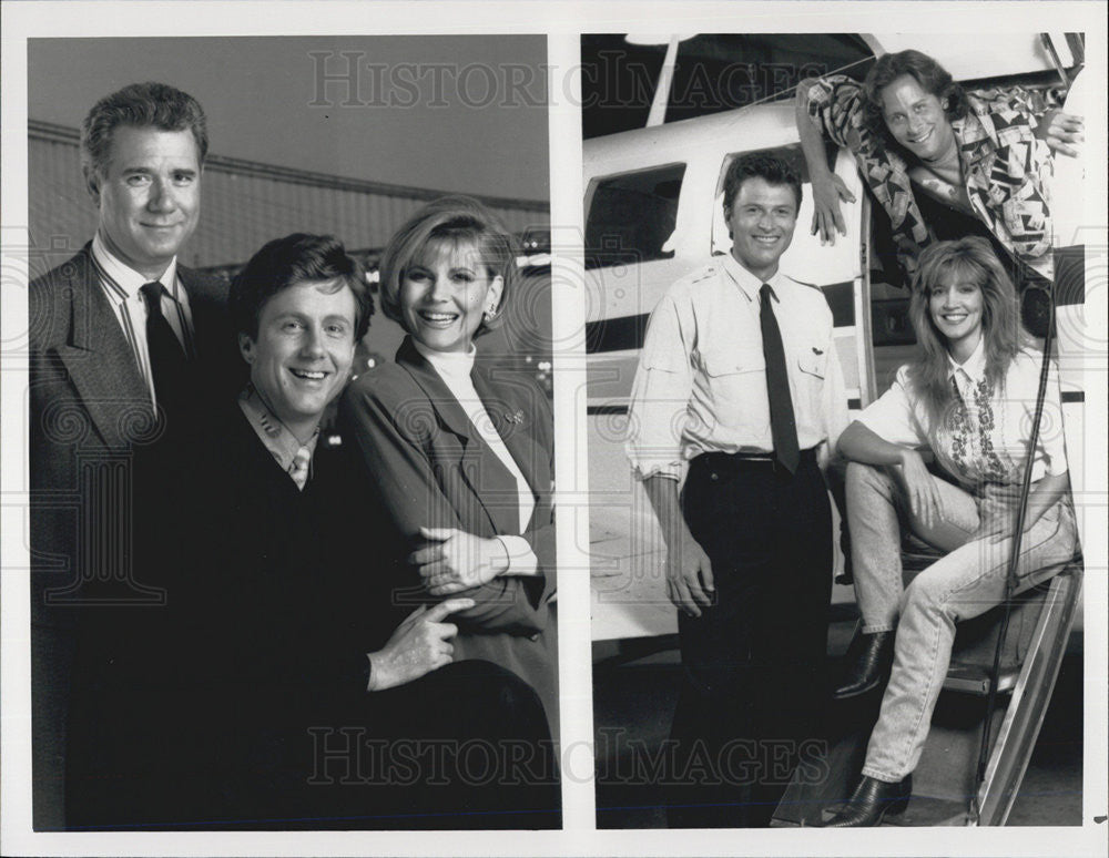 1990 Press Photo NBC Night Court and Wings John Larroquette and Harry Anderson - Historic Images