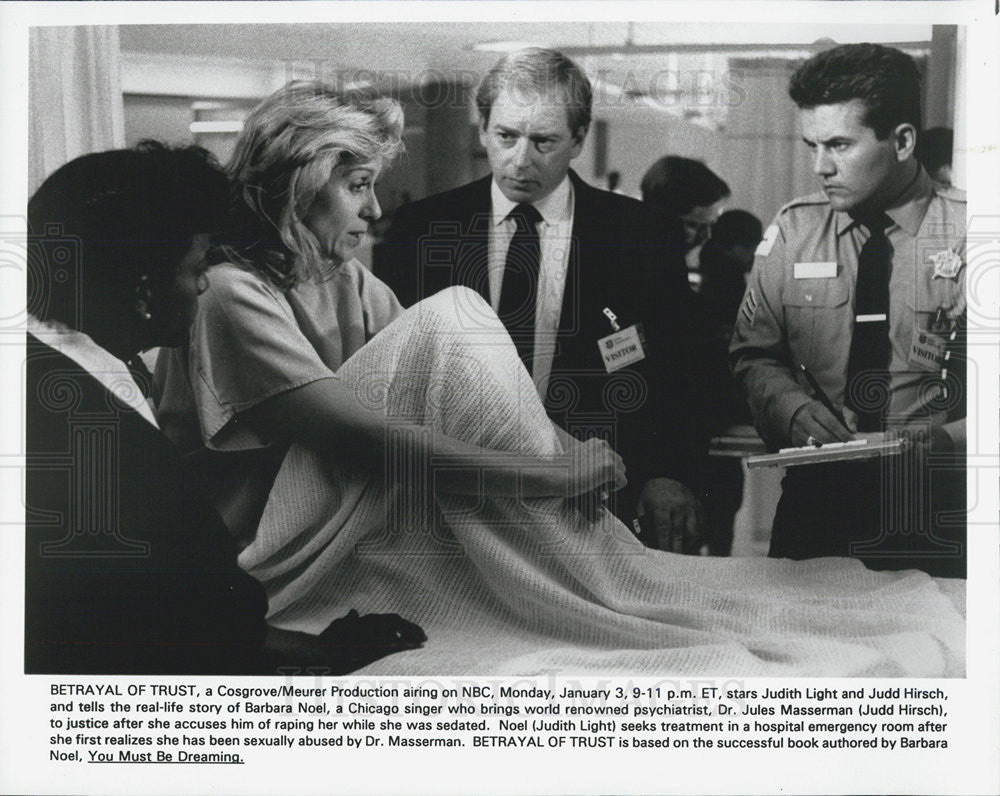 Press Photo Actress Judith Light and Judd Hirsch on NBC&#39;s Betrayal of Trust - Historic Images