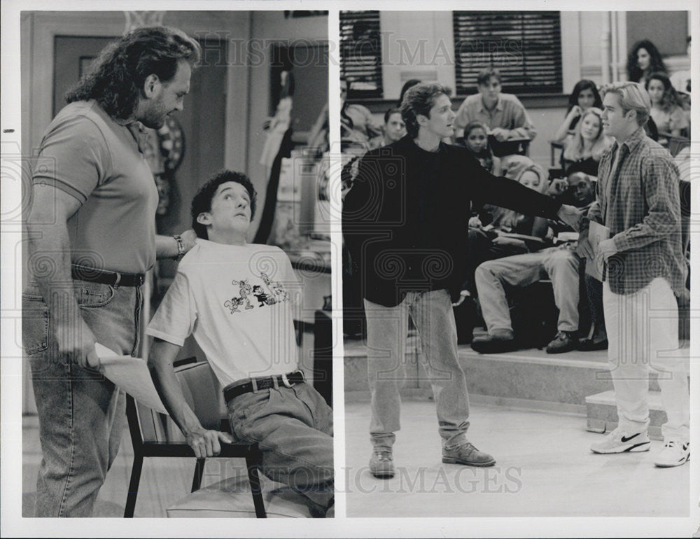 Press Photo Bob Golic Dustin Diamond Patrick Fabian Mark-Paul Gosselaar Actors - Historic Images