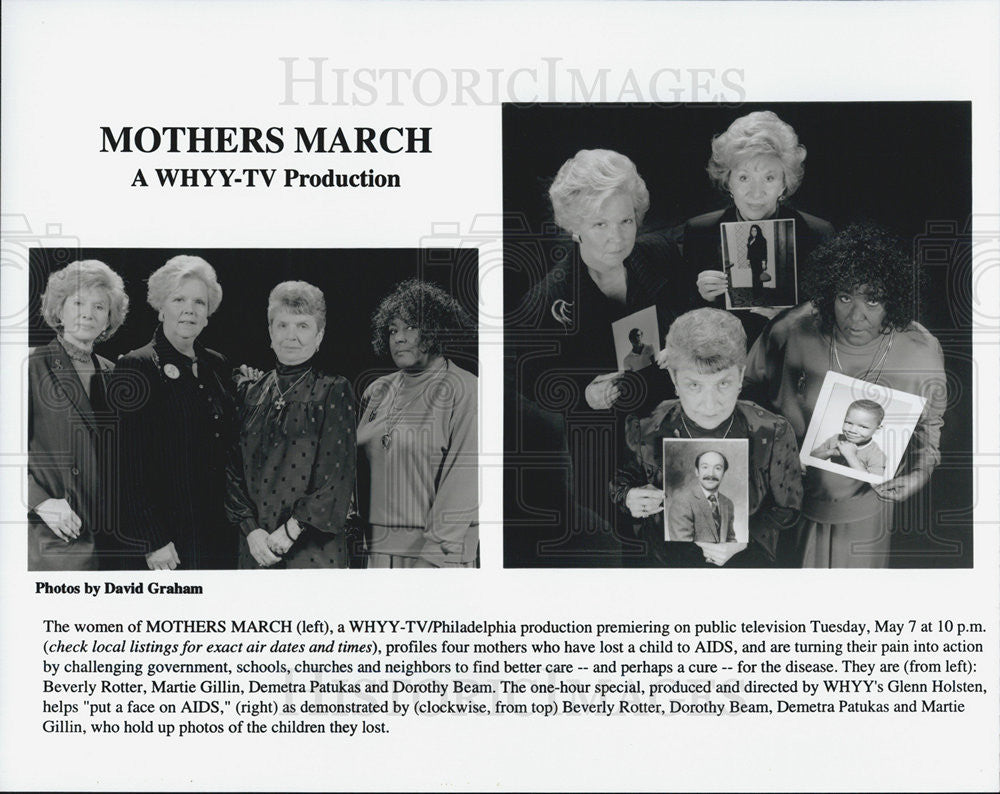 Press Photo "Mother's March" Production Focuses on AIDS Awareness - Historic Images