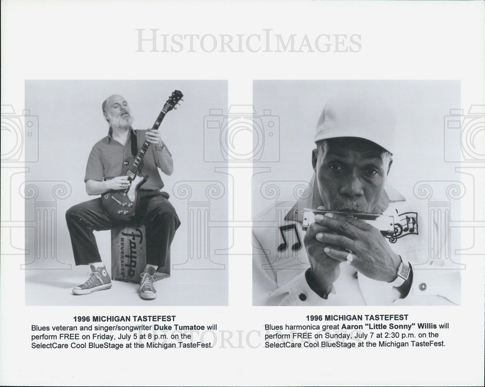 1996 Press Photo Musicians Duke Tumatoe and Aaron Willis - Historic Images