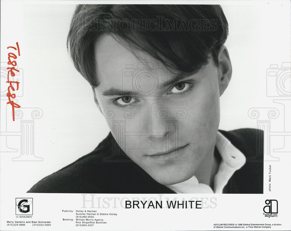 1996 Press Photo Singer,Bryan white - Historic Images