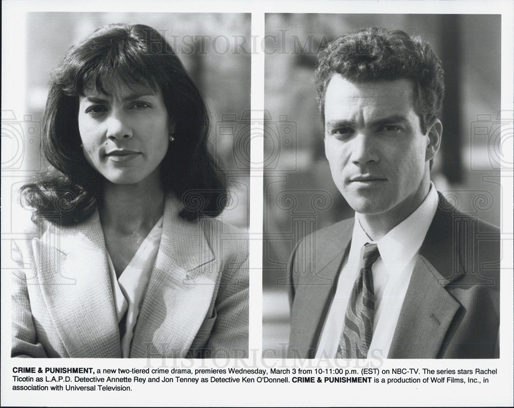 2002 Press Photo Actors Rachel Ticotin &amp; Jon Tenney &quot;Crime &amp; Punishment&quot; NBC - Historic Images