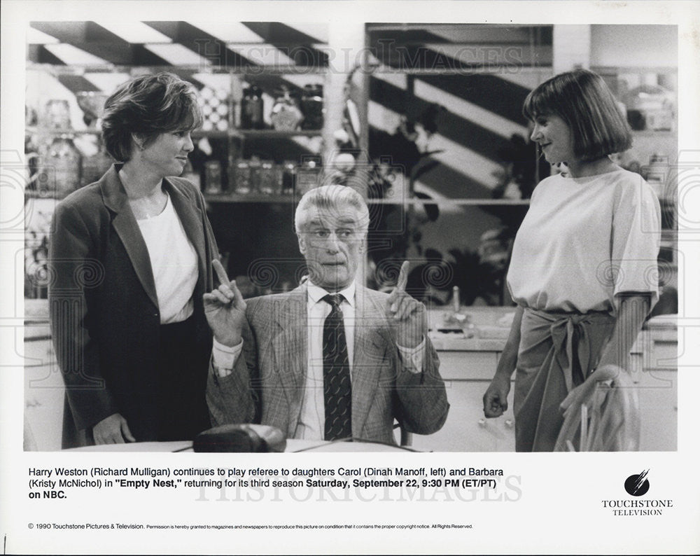 1990 Press Photo Empty Nest Series Richard Mulligan Dinah Manoff Kristy McNichol - Historic Images