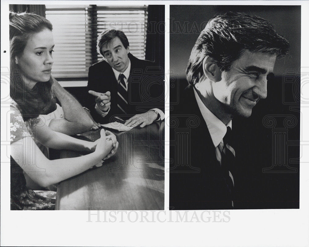 Press Photo Actors Sarah paulson and Sam Waterston - Historic Images