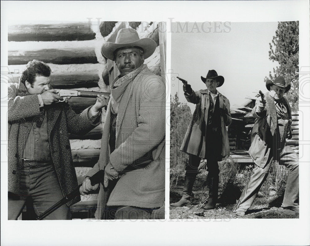 Press Photo Brian Leckner Richard Roundtree Leonard Nimoy Ben Johnson Actors - Historic Images