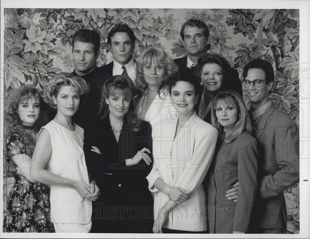 1993 Press Photo &quot;The Secrets of Lake Success&quot; Cast NBC Great Escape Miniseries - Historic Images