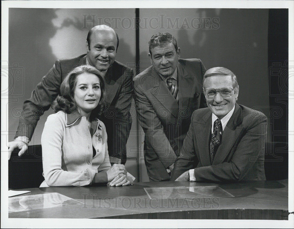 1986 Press Photo NBC News Today Show Barbara Walters Joe Garagiola Frank Blair - Historic Images