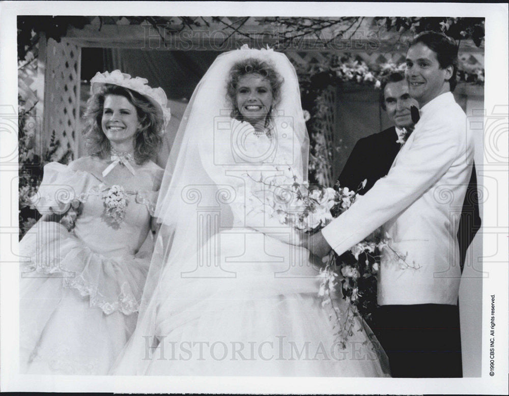 1990 Press Photo Faith Ford Actress Candice Bergen Scott Bryce Murphy Brown - Historic Images