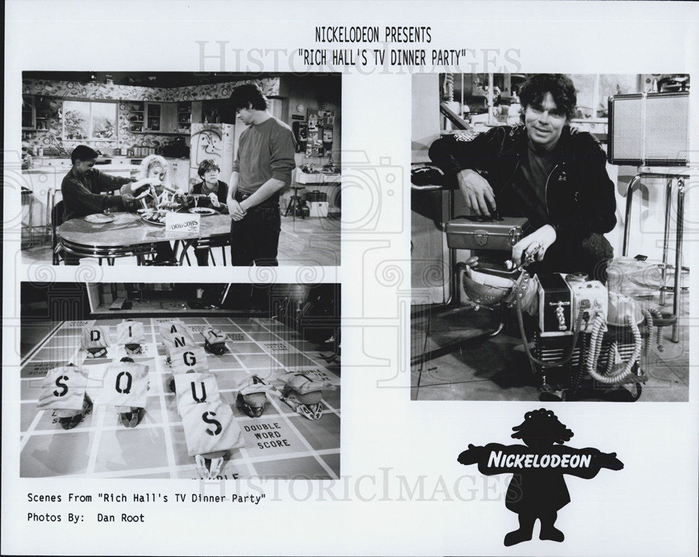 Press Photo Rick Hall&#39;s TV Dinner Party Nickelodeon - Historic Images