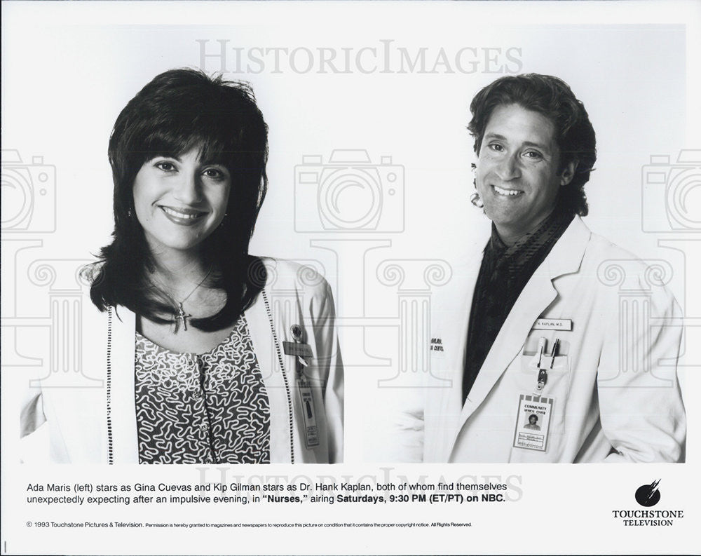 1993 Press Photo Gina Cuevas and Kip Gilman in &quot;Nurses&quot; - Historic Images