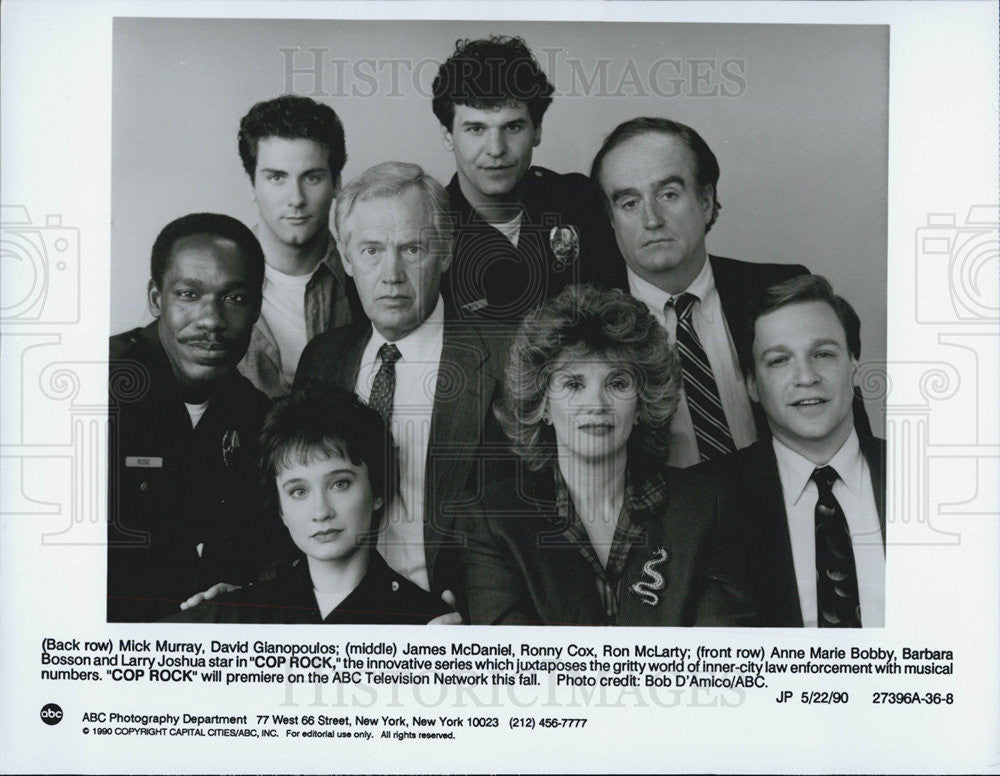 1990 Press Photo Cast in &quot;Cop Rock&quot; - Historic Images