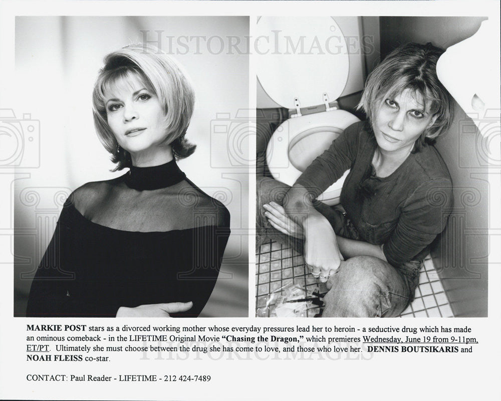 1996 Press Photo Markie Post in &quot;Chasing the Dragon&quot; - Historic Images