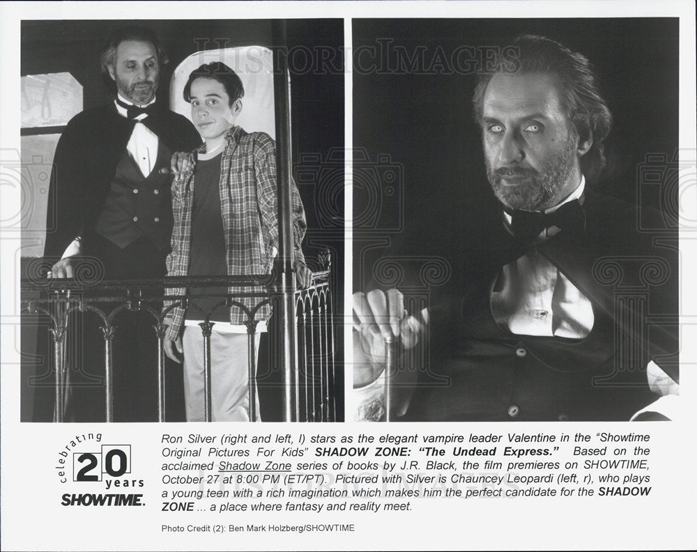 Press Photo Ron Silver And Chauncey Leopardi Shadow Zone: The Undead Express - Historic Images