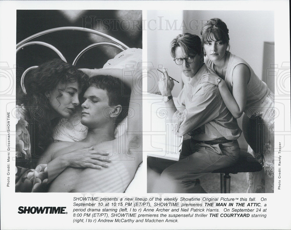 Press Photo Anne Archer And Neil Patrick Harris Star In The Man In The Attic - Historic Images