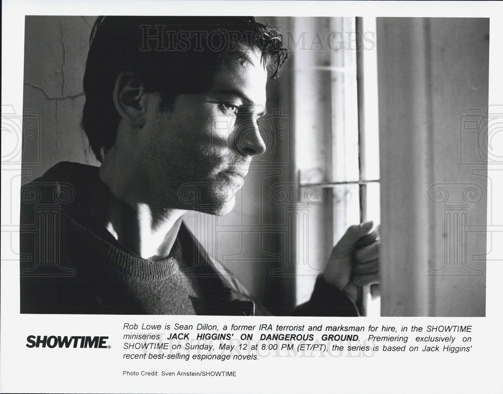 1994 Press Photo Actor Rob Lowe &quot;Jack Higgins&#39; On Dangerous Ground&quot; Showtime - Historic Images