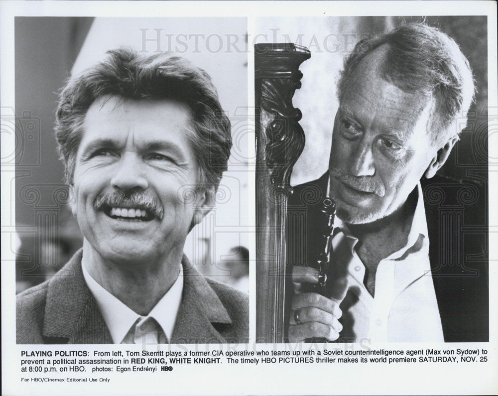 Press Photo Tom Skerritt and Max von Sydow in &quot;Red King, White Knight&quot; - Historic Images