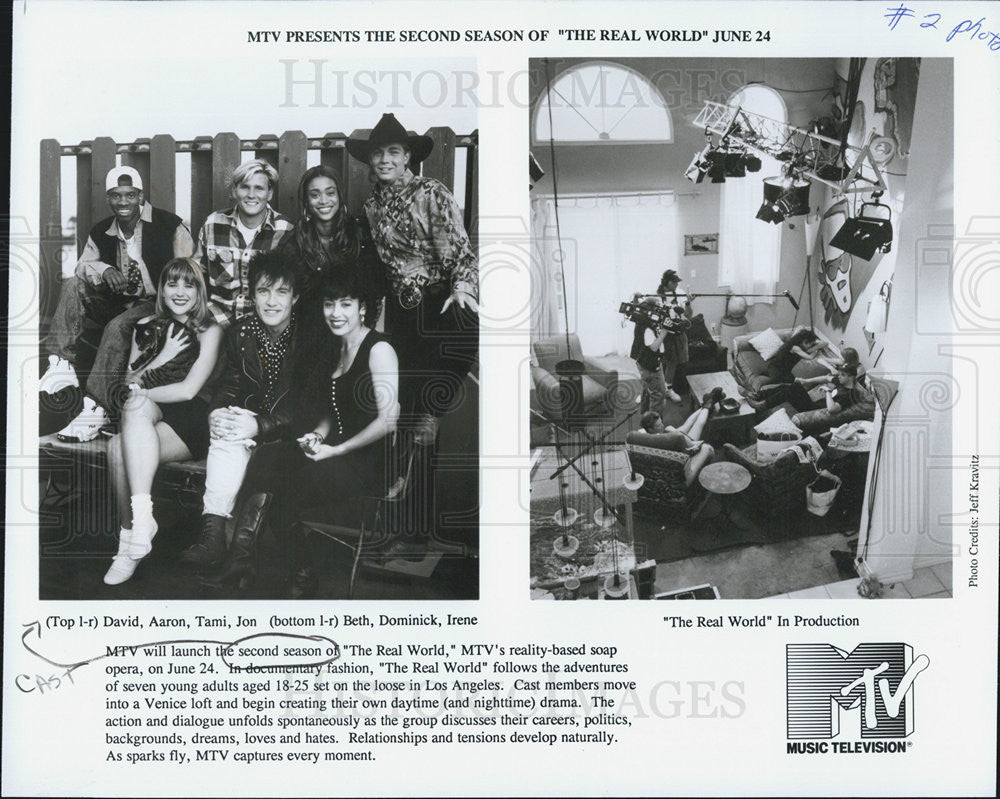 Press Photo David Aaron Tami Jon Beth Dominick Irene MTV Real World Cast - Historic Images