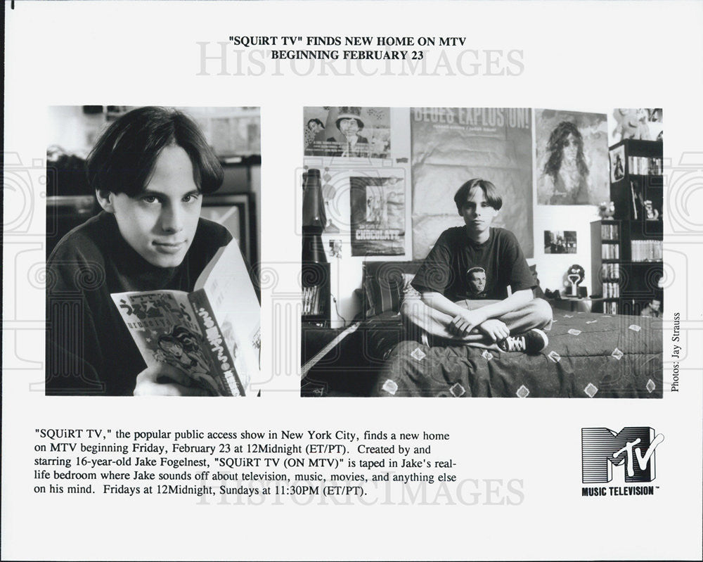 Press Photo Jake Fogelnest Creator Host SQUiRT TV MTV - Historic Images