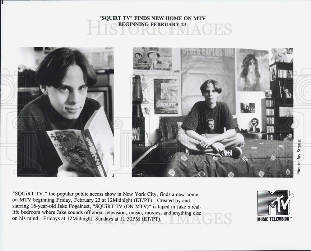 Press Photo Jake Fogelnest Creator Host SQUiRT TV MTV - Historic Images