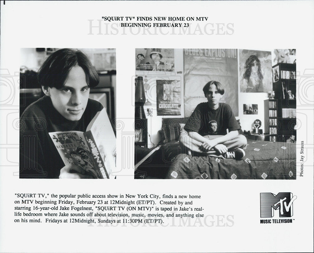 Press Photo Jake Fogelnest Creator Host SQUiRT TV MTV - Historic Images