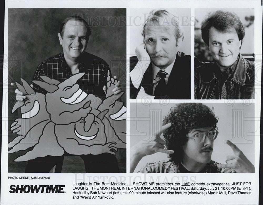 Press Photo Just For Laughs Montreal Festival Martin Mull Dave Thomas Weird Al - Historic Images