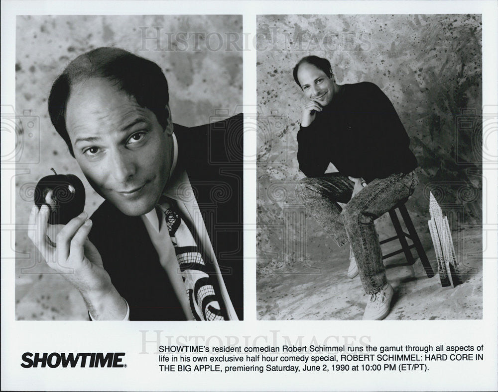 Press Photo Robert Schimmel Comedian Showtime Hard Core Big Apple - Historic Images