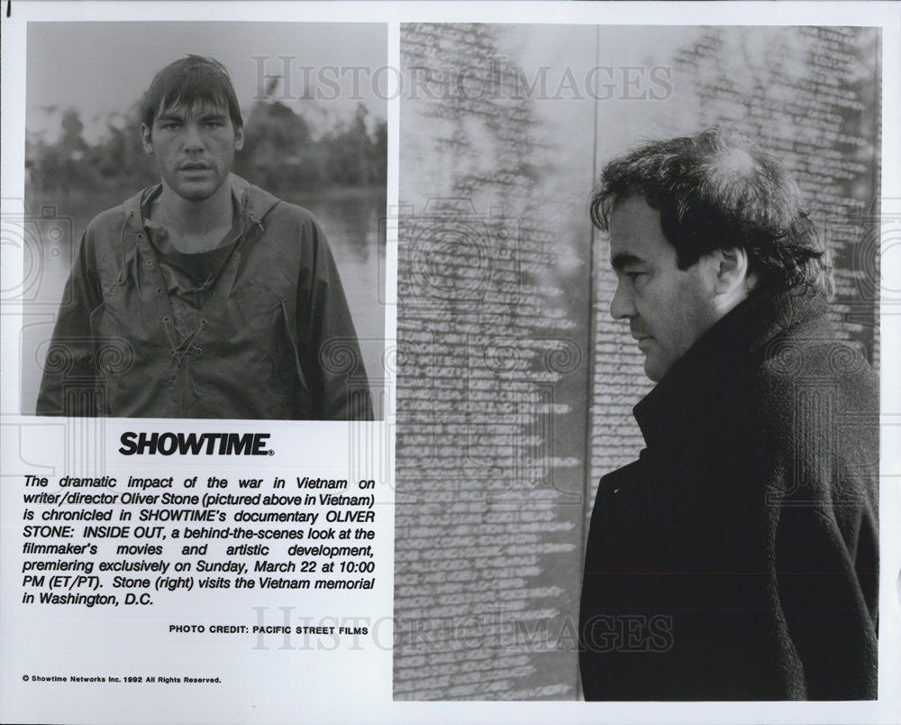 1992 Press Photo Oliver Stone: Inside Out Documentary Scenes Vietnam - Historic Images