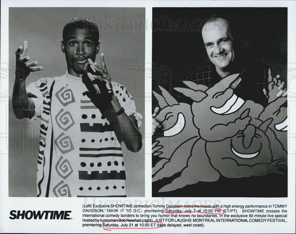 Press Photo Showtime Tommy Davidson: Takin It To D.c. Bob Newhart Just for - Historic Images