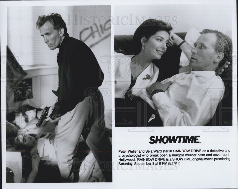 Press Photo Rainbow Drive Film Actors Peter Weller Sela Ward Scenes - Historic Images