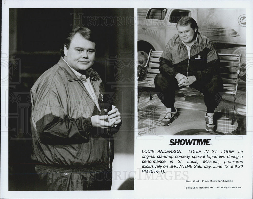 1993 Press Photo Louie Anderson Comedian Stand-Up Special Showtime - Historic Images