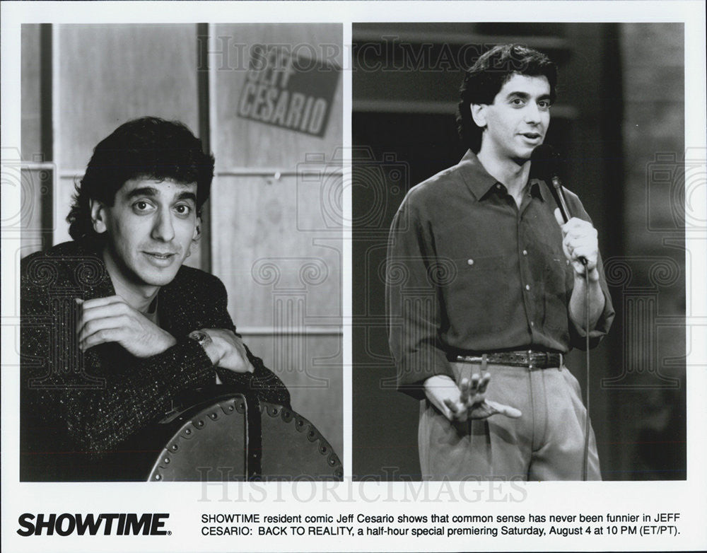 Press Photo Jeff Cesario Comedian Showtime Back To Reality - Historic Images