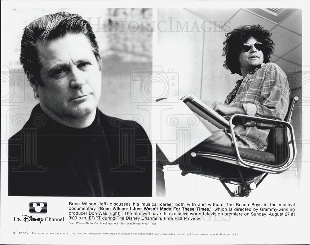 Press Photo Brian Wilson I Just Wasnt Made Documentary Subject Director Don Was - Historic Images