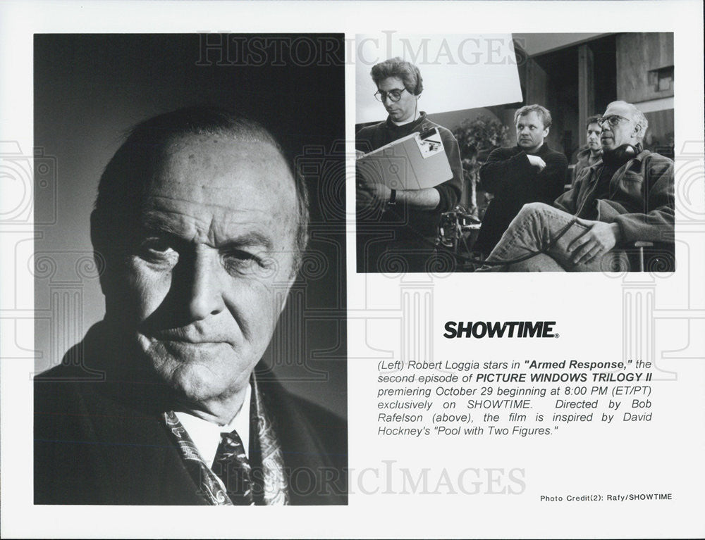 Press Photo Robert Loggia Actor Bob Rafelson Director Armed Response Picture - Historic Images