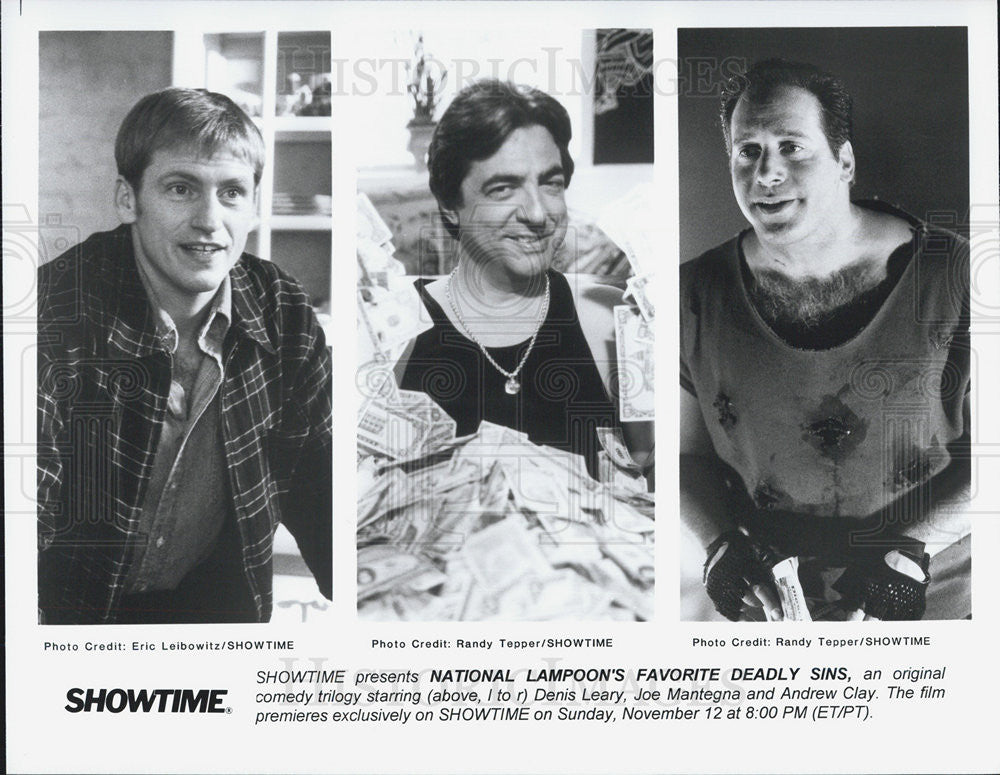 Press Photo Denis Leary Joe Mantegna Andrew Clay Actors National Lampoon&#39;s - Historic Images