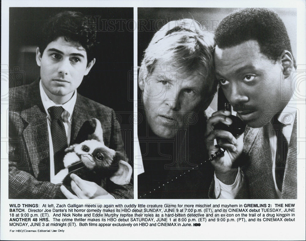 Press Photo Zach Galligan, Nick Nolte &amp; Eddie Murphy - Historic Images