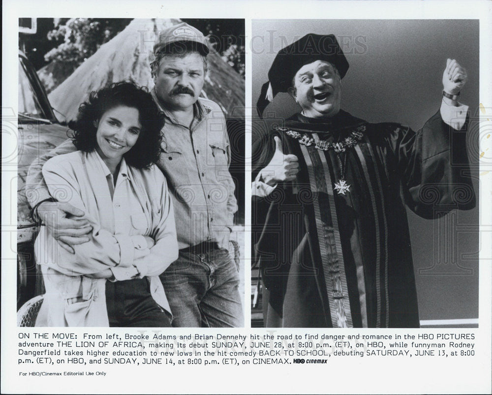 Press Photo Brooke Adams &amp; Brian Dennehy; Rodney Dangerfield - Historic Images