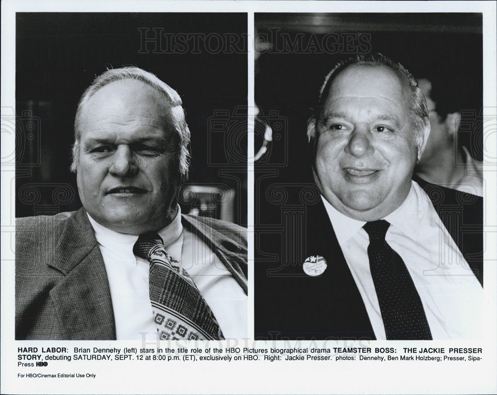 Press Photo Brian Dennehy stars in Teamster Boss: The Jackie Presser Story - Historic Images