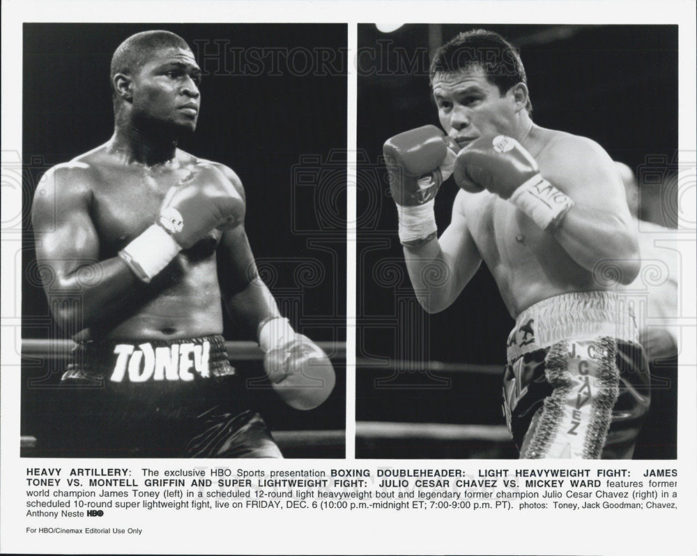 Press Photo Light Heavyweight Fight James Toney vs Montell Griffin Boxing - Historic Images