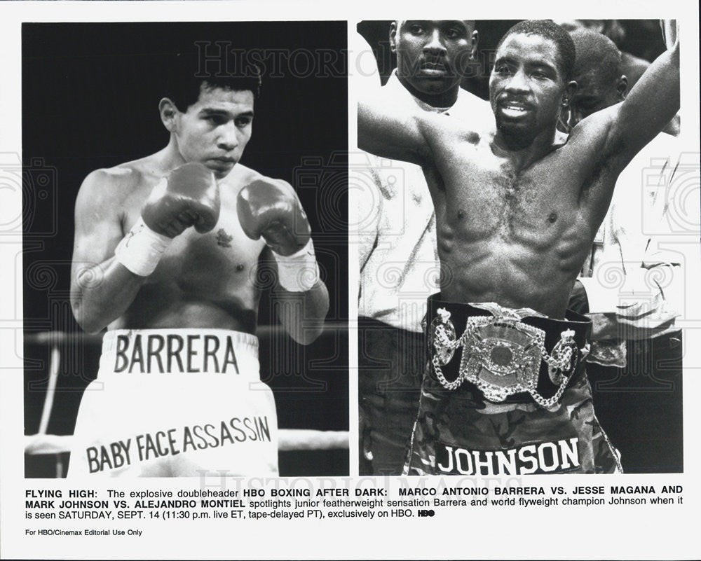 Press Photo Marco Antonio Barrera vs Jesse Magana &amp; Mark Johnson vs Alejandro - Historic Images