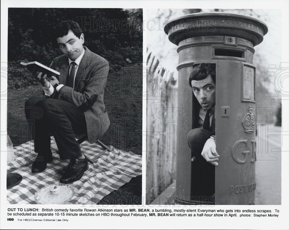 Press Photo British Comedy Favorite Rowan Atkinson as Mr. Bean - Historic Images