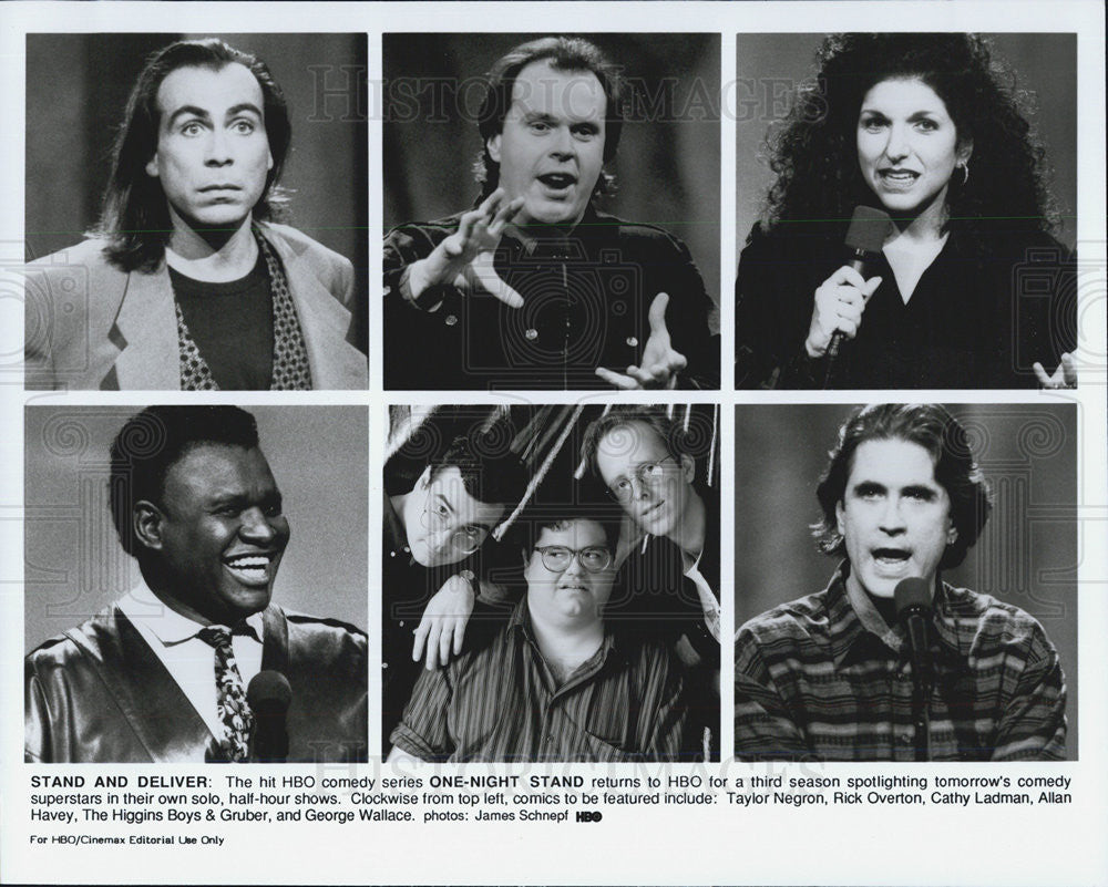 Press Photo HBO Comedy Series One Night Stand, Taylor Negron, Rick Overton - Historic Images